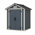 Abri de jardin 120 x 100 x 180 cm en résine gris anthracite rangement extérieur à double porte